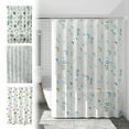 thumbnail image 1 of PEVA Printed Shower Curtain Waterproof,70.86x47.24in Bathroom Window Curtain Partition Panel With Hooks For Bathroom Wet Dry Separation, 1 of 8