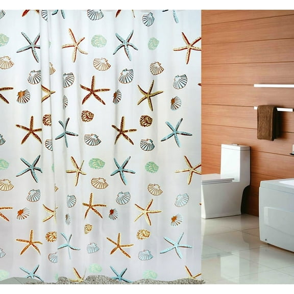 PEVA Shower Curtain Liner, Waterproof, Distribution Matching Hooks, Standard Size 71 Inches by 79 Inches