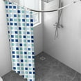 thumbnail image 1 of PEVA Waterproof Shower Curtain 2.62x5.91ft Blue Odorless Lightweight Bathroom Set with Hooks Modern Winter Decor, 1 of 8