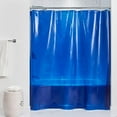 thumbnail image 1 of PEVA Waterproof Shower Curtain Liner, Strong Weighted Magnets, Rust Resistant Grommets, Heavy Duty Thick Liners, Easy Hang, Fits Standard Bathroom Showers and Bath Tubs, 72x48, Clear Navy, 1 of 14