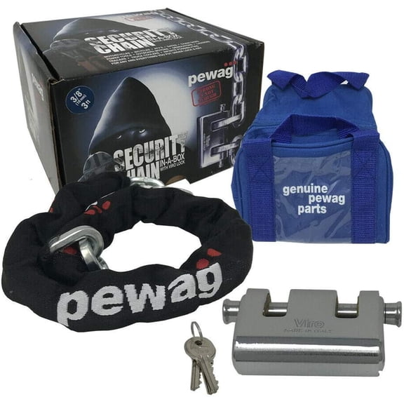 PEWAG 10mm (3/8") x 6ft Anti-Cut Security Kit w/ VIRO Lock