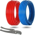 thumbnail image 1 of PEX-B Pipe,1/2 Inch 2 Rolls Blue & Red Each 100 Feet (200 ft) Length PEX Tubing Pipes with Pipe Cutter,for Potable Hot/Cold Water Plumbing Application, 1 of 7