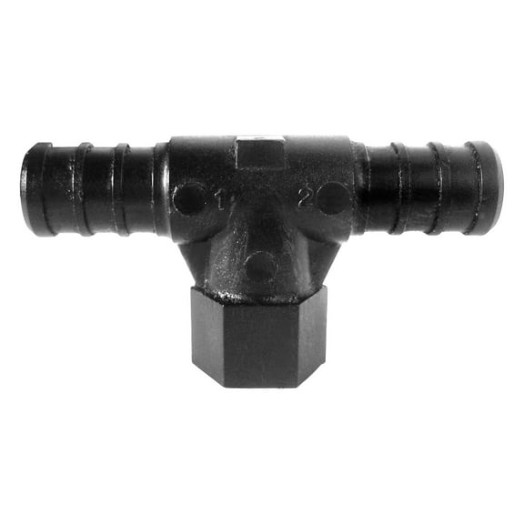 PEX Female Tee 1/2" x 1/2" x 1/8" FPT 5PK