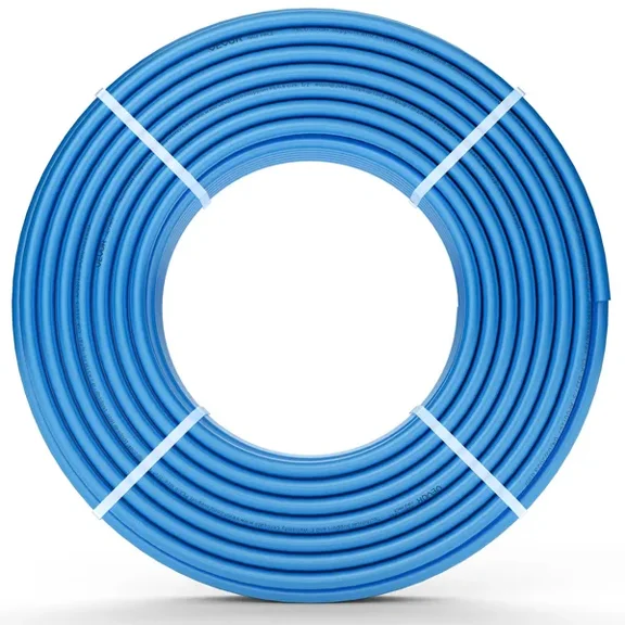 PEX Pipe 1/2 Inch, 300 Feet Length PEX-B Flexible Pipe Tubing for Potable Water, Pex Water Lines for Hot/Cold Water & Easily Restore, Plumbing Applications with Free Cutter & Clamps ,Blue