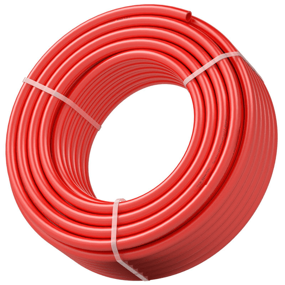 PEX Pipe 3/4 Inch 100ft, PEX-B Tubing for Hot & Cold Water, Plumbing Lines, Flexible Pipe for Radiant Floor Heating - Includes Cutter & Clamps