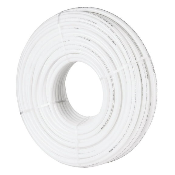 PEX Pipe 3/4 Inch 500ft, PEX-B Tubing for Hot & Cold Water, with Cutter & Clamps - White Plumbing Lines for Radiant Heat, Water Supply