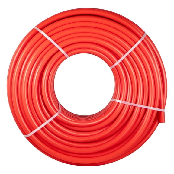PEX Pipe 7/8 Inch x 500 FT - Red PEX-B Tubing for Plumbing & Heating, Includes Cutter & Clamps, Flexible Non-Barrier Water Line for RV & DIY Projects