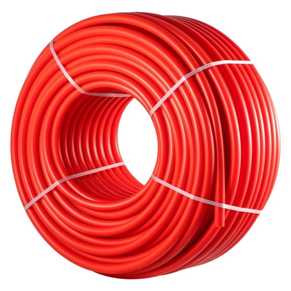 PEX Pipe 7/8 Inch x 500 FT - Red PEX-B Tubing for Plumbing, Radiant Heat, RV - Includes Cutter & 5 Clamps