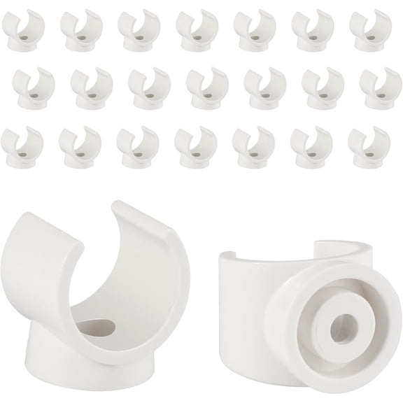 PEX Pipe Clamp Clip, 50Pcs 1/2 Inch For PVC Water Pipes & Tubing Hoses Hangers Clips Holder Support Bracket Socket, White Plastic U Tools