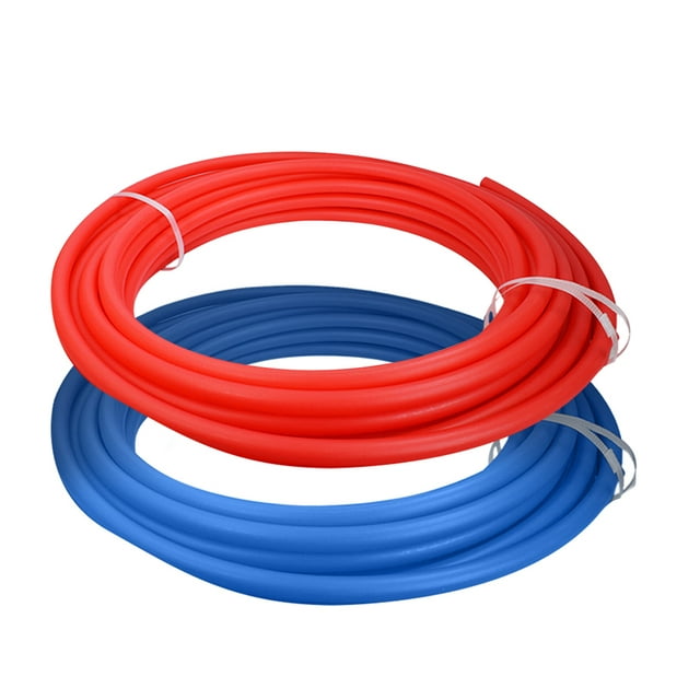 PEX Potable Water Tubing Combo Tube Coil for Non-Barrier PEX-B Residential and Commercial Hot and Cold Water Plumbing Application (1 Red + 1 Blue)