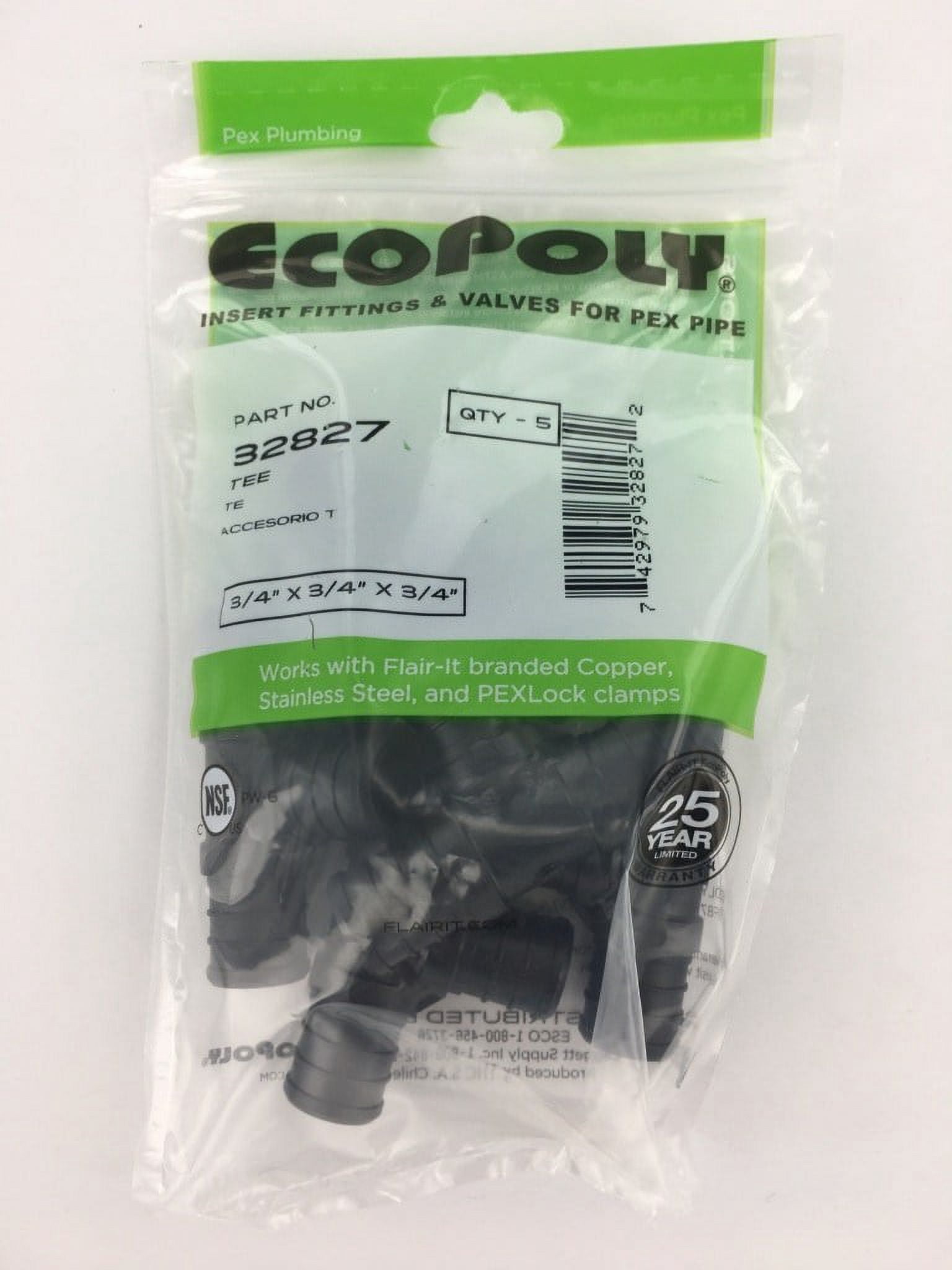 PEX Tee 3/4" 5-Pack