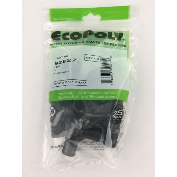 PEX Tee 3/4" 5-Pack