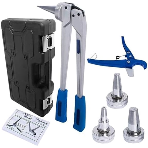 PEX Tube Expansion Tool Kit Meets ASTM F1960 Standard with 1/2inch 3/4inch 1inch Expander Heads and Tube Cutting Plier for Propex Expansion$$Tools & Hardware Other