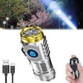 thumbnail image 1 of PEXIAON German Three-Eyed Monster Mini Flash Super Strong Flashlight, LED Mini Flashlight, Outdoor Home Emergency (Sliver), 1 of 7