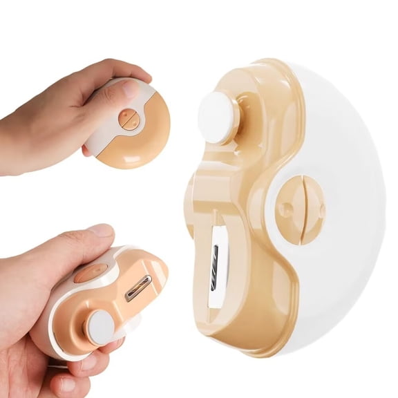 PEXIOAN 3 in 1 Electric Nail Clipper with Polishing & 2 Speeds, Toe & Nail Trimmer, Portable & Rechargeable (Red)