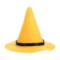 thumbnail image 1 of PEXIOAN Halloween witch hat, felt wizard top hat, party masquerade dress up accessories, yellow, 1 of 9