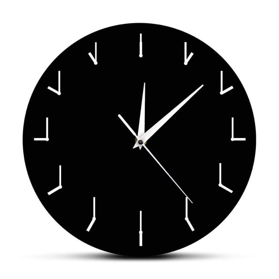 PEXIOAN Redundant Clock, Round Decorative Watch, Wall Clock, Creative Art Decorative Silent Clock(Black)