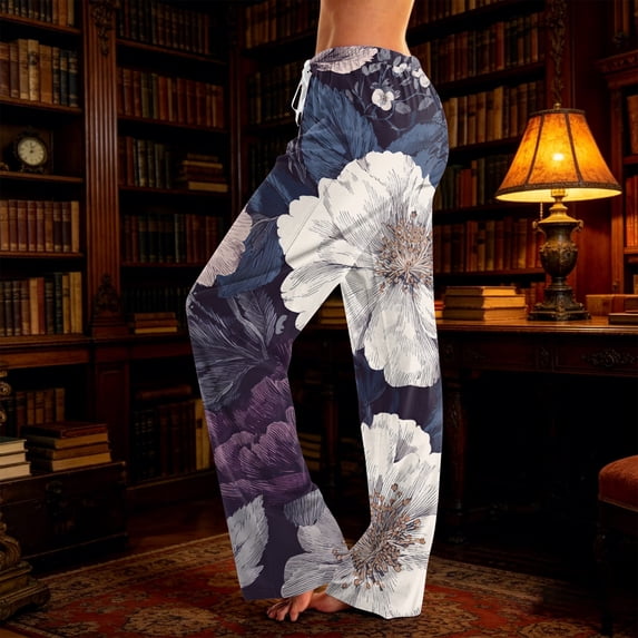 PEXLYCLU Boho Pants, Hippie Clothes for Women, Parachute Pants Woman, Boho Pants for Women - Hippie Harem Pants Women - Womens Yoga Pants – Comfy Bohemian Flowy Hippie Clothes, Royal Blue XXL