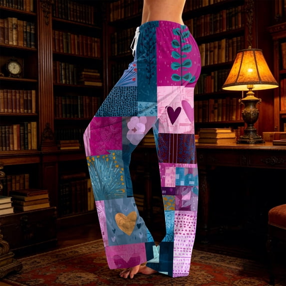 PEXLYCLU Boho Pants, Hippie Clothes for Women, Parachute Pants Woman, Boho Pants for Women, Rave Pants, Palazzo Pants for Women Wide Leg Boho Harem Yoga Pants, Cyan XXL