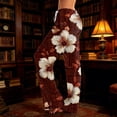 thumbnail image 1 of PEXLYCLU Hippie Clothes for Women, Boho Pants, Parachute Pants Woman, Womens Bohemian Wide Leg Pants Smocked High Waist Flowy Beach Trousers 2026 Summer Casual Boho Loose Palazzo Pants, Deep Red M, 1 of 5