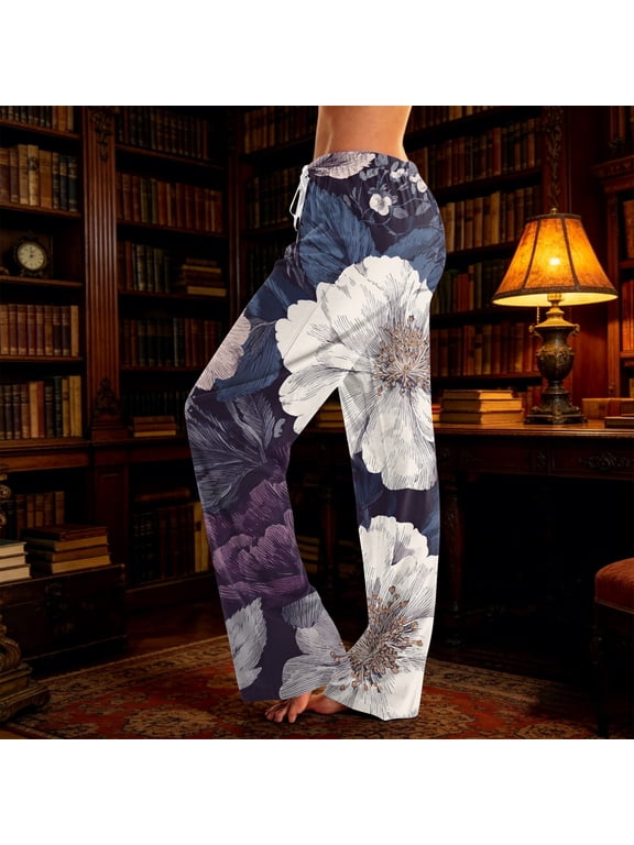 Rave Pants, Hippie Clothes for Women, Boho Pants, Boho Pants for Women - Hippie Harem Pants Women - Womens Yoga Pants – Comfy Bohemian Flowy Hippie Clothes, Royal Blue S