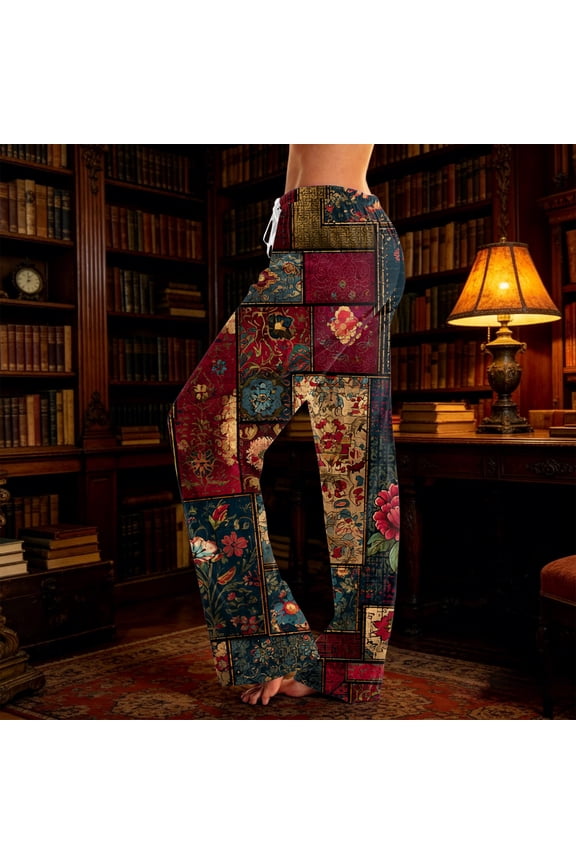 Rave Pants, Hippie Clothes for Women, Boho Pants, Parachute Pants Woman, Boho Pants for Women, Women's Smocked Waist Boho Flowy Yoga Harem Pants Hippie Clothes, Blue XXL