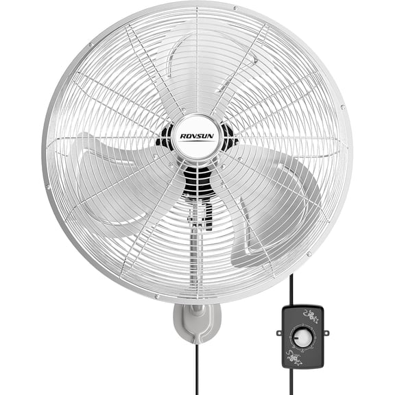 PEXMOR 18" Wall Mounted Fan, 4600 CFM High Velocity Industrial Fan with Controller, 70° Angle Oscillating for Warehouse, Workshop, Gym