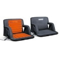 thumbnail image 1 of PEXMOR 2-PACK 25'' Heated Stadium Seat for Bleachers with Back Support & Carrying Bag, 3 Level Heating Back & Bottom, 5 Reclining Chair w/Armrest Detachable Pocket, USB Battery Excluded, 1 of 6