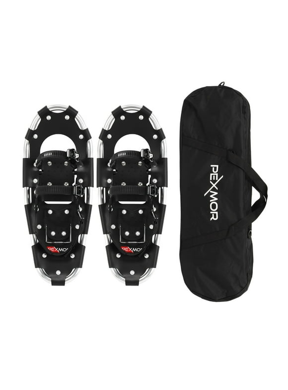 PEXMOR 21''/25''/28''/30'' Lightweight Snowshoes for Men Women Youth Kids, Aluminum Alloy Terrain Snow Shoes with Adjustable Nylon Bindings & Carrying Tote Bag for Snowshoeing Hiking Climbing
