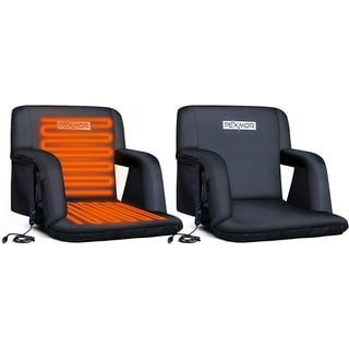 Portable Heated Bleacher Cushion - Usb Black 3-level Adjustment - Cordless  Rechargeable Stadium Seat