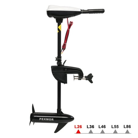 PEXMOR Freshwater Handle Bar Steer 26 lb Thrust Electric Transom Mount Trolling Motors
