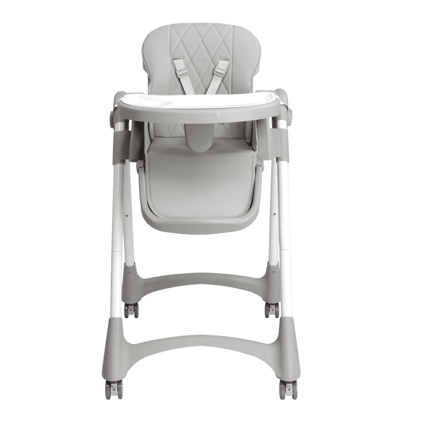 PEXMOR 4 in 1 Portable Baby High Chair, Convertible Foldable Highchair, Adjustable Height & Recline Positions, Gray