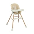 thumbnail image 1 of PEXMOR 5 in 1 Convertible Baby High Chair, Easy Clean with Removable Double Tray, 5-Point Harness, Beige, 1 of 8