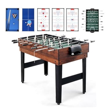 Air Hockey 54-Inch 4-in-1 Multi Game Table - Foldable Combo With Ping Pong, Hockey, Pool & Foosball For Family Game Room Mini Pool Tables For Adults