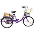 thumbnail image 1 of PEXMOR Adult Tricycle 7 Speed, 24/26 Inch 3 Wheel Bikes Tricycle for Adults, Adult Trike for Women/Men/Seniors, Three Wheel Cruiser Bike w/Folding Front & Rear Basket for Shopping/Recreation/Picnic, 1 of 10