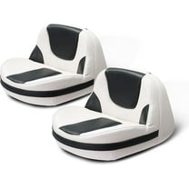 PEXMOR Boat Seats, Fishing Boat Seat, Waterproof Captain Seat Low Back Casting Bass Seats for Boats, Thick Soft Cushion Butt Seat, 2 Packs