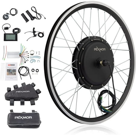 PEXMOR Electric Bike Conversion Kit, 20"/24" Front Wheel Ebike Conversion Kit, 36V 750W Electric Bike Hub Motor Kit w/3 Mode Controller/PAS/LCD Display/Twist Throttle Electric Bicycle Ebike Kit