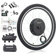 PEXMOR Electric Bike Conversion Kit, 48V 1000W 26" Front/Rear Wheel w/Tire Ebike Conversion Kit, Electric Bicycle Hub Motor Kit with LCD Display/Controller/PAS/Brake Lever/Torque Arm