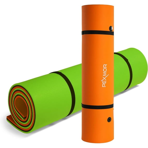 PEXMOR Floating Water Mat, 9/12/18 FT Lily Pad Floating Mat for The Water, 3-Layer XPE Foam Water Floating Island w/Bungee Tether & Storage Straps for Lake Pool Beach River