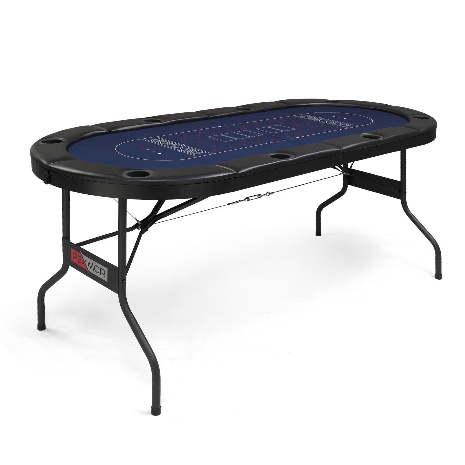 PEXMOR Foldable 8 Player Poker Table, Folding Blackjack Casino Card