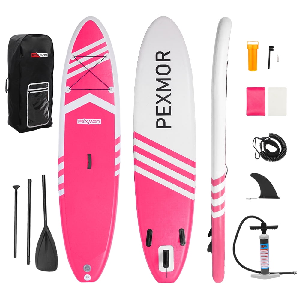 PEXMOR Inflatable Stand Up Paddle Board for Fishing Yoga Paddle Boarding  with Premium SUP Accessories(Red) 