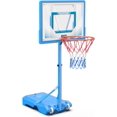 PEXMOR Pool Basketball Hoop Poolside, Portable 4553" Height Adjustable Basketball Goal System