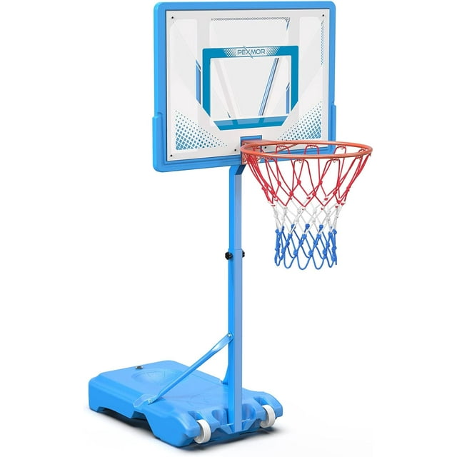 PEXMOR Pool Basketball Hoop Poolside, Portable 4553" Height Adjustable