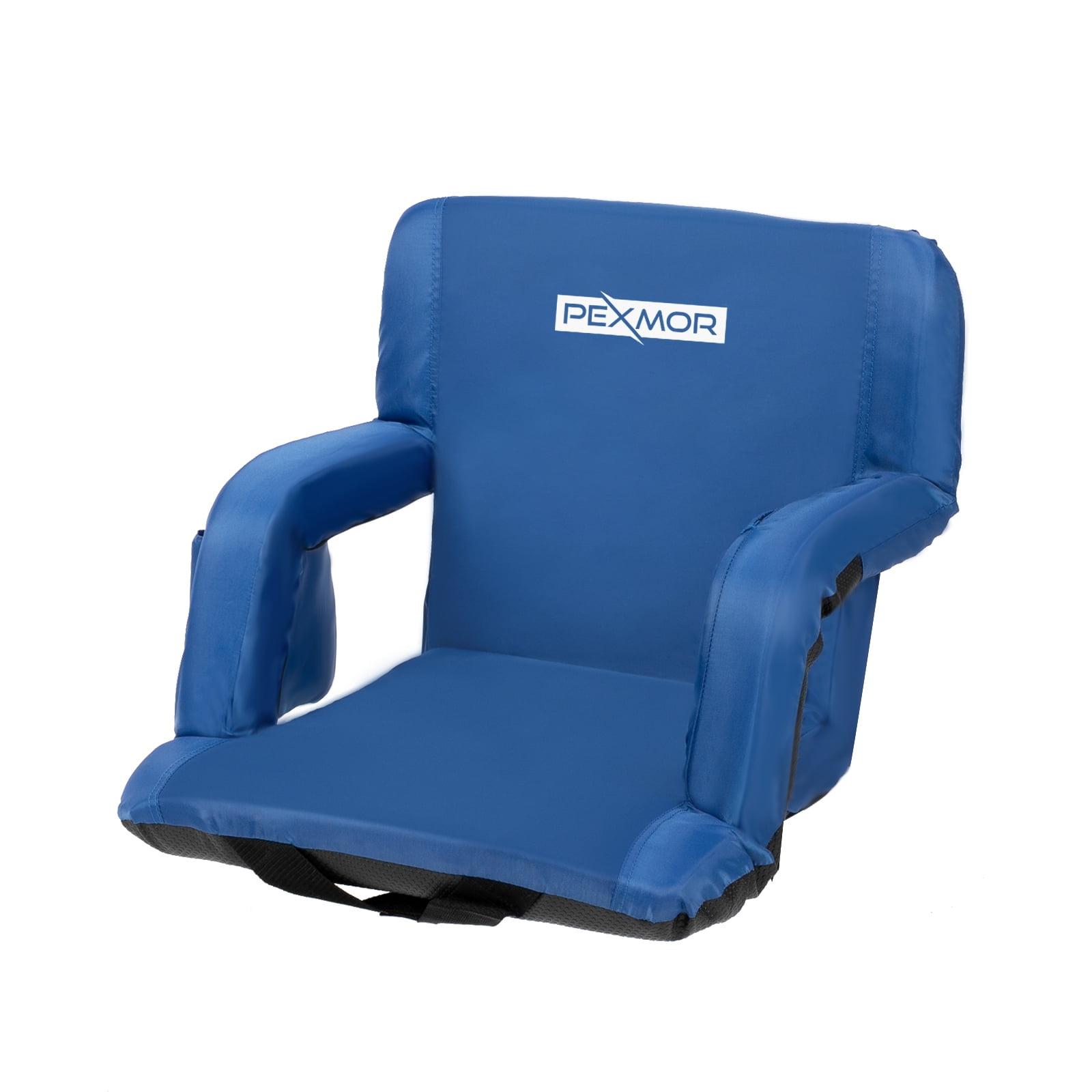 Costway 1-Piece Stadium Seat for Bleachers Plastic Outdoor Recliner with  Back Support 6 Reclining Positions Padded Cushion JV10242DK - The Home Depot