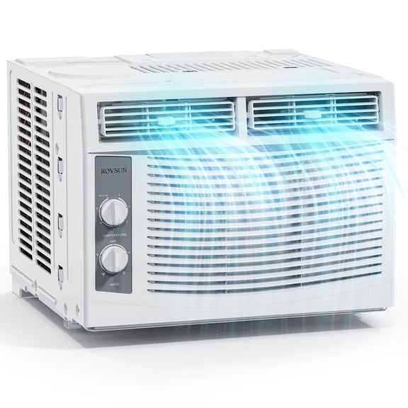 PEXMOR Window Air Conditioner, 5000 BTU AC Unit with Timer, Remote Control & Installation Kit, Covers up to 150 Sq.Ft, 115V/60Hz