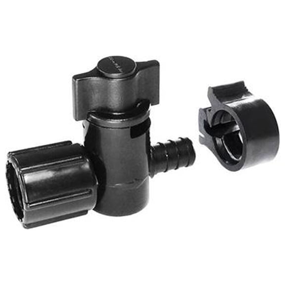 PEXlock 30892 Pipe Crimp Valve, 1/2 x 1/2 In. FPT, Black - Quantity 10