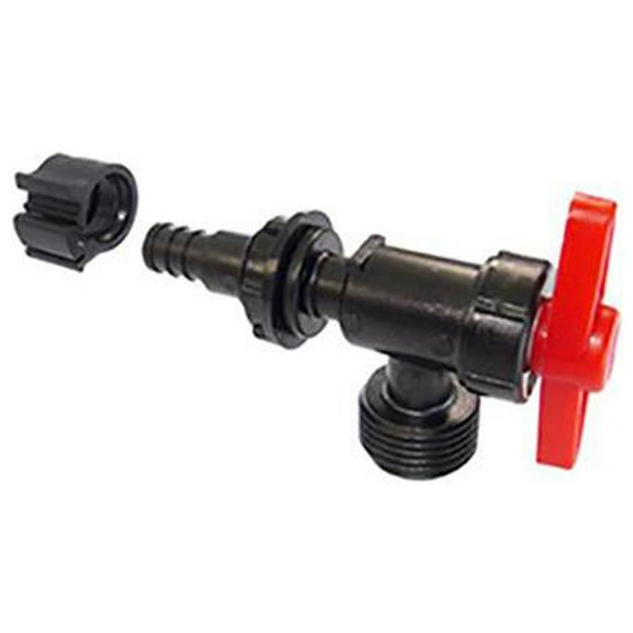 PEXLOCK 30895 Wash Valve, 1/2" x 3/4" MGH, Red/Black