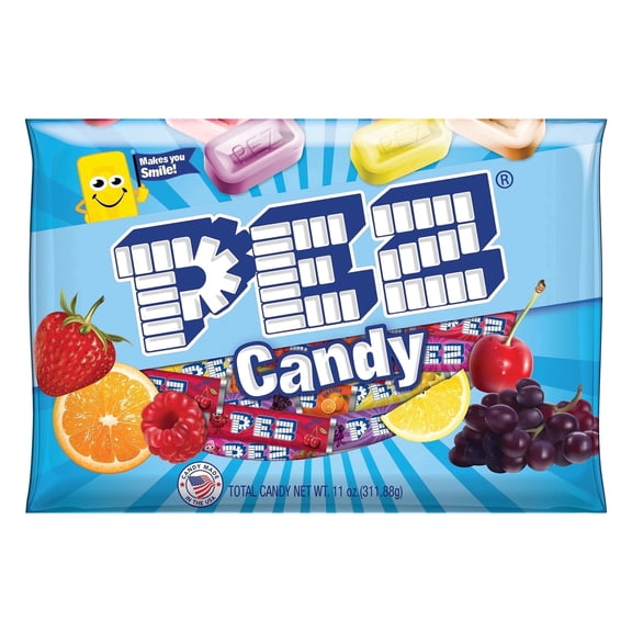 PEZ Assorted Fruit Candy Refills, 11 oz Bag