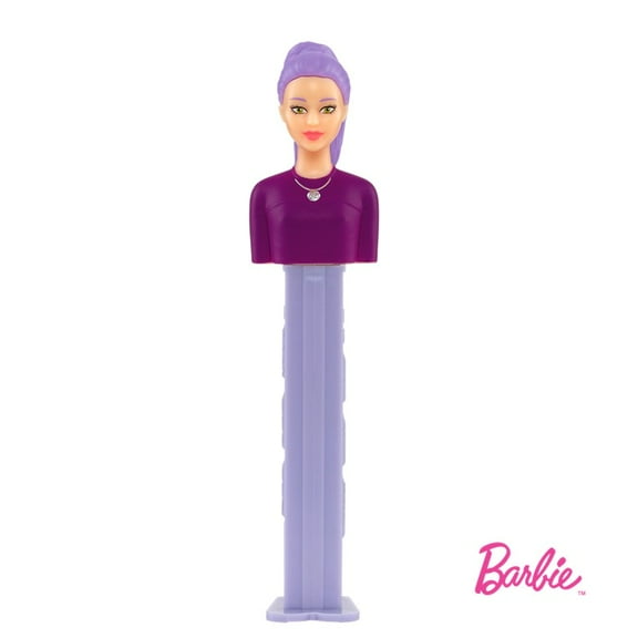 PEZ Barbie Collectable Candy Dispenser Blister Pack, 0.87 Ounce - Purple Ponytail Hair