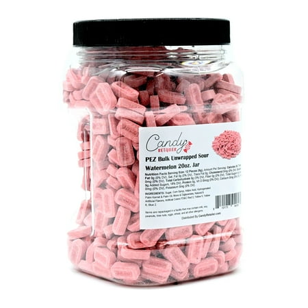 PEZ Bulk Unwrapped Candy Refill 20oz Jar (Sour Watermelon)